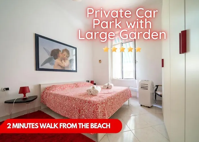 Apartamento 300m Dal Mare, 10 Min Dalla Stazione Con Giardino Bordighera